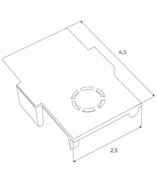 Maxlight MA0011 Magneettinen päätykappale upotettuun kiskoon MT0006/MT0007