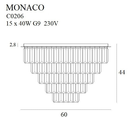 Maxlight C0206 Monaco 60cm