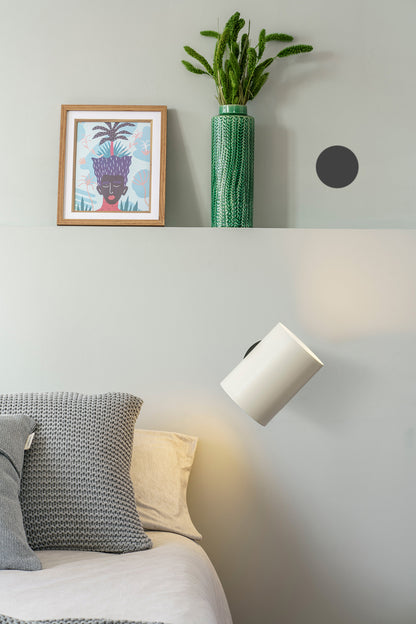 GUADALUPE Black/beige wall lamp