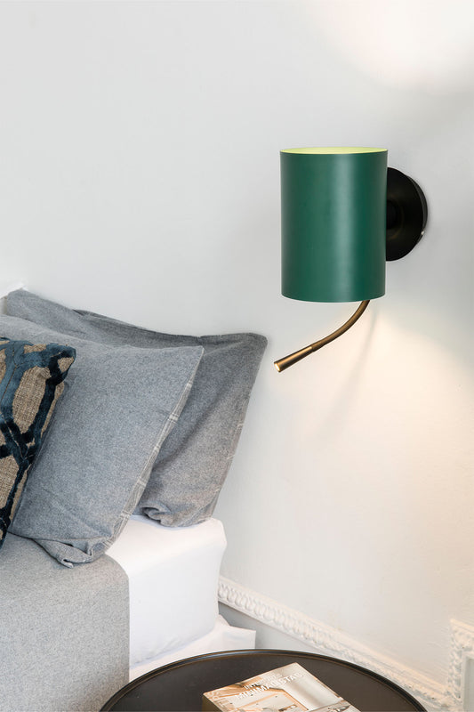 Wall light GUADALUPE APPLY WITH BLACK READER GREEN SCREEN