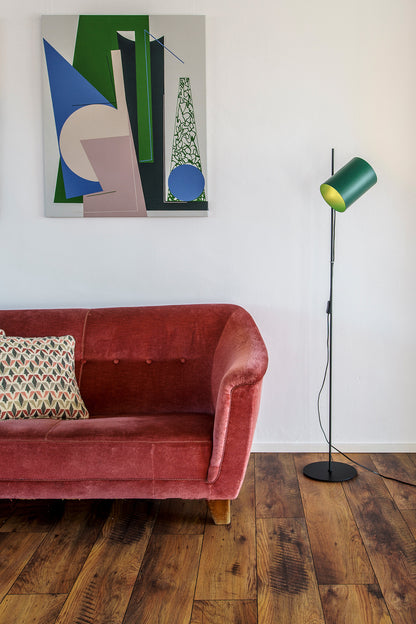 GUADALUPE Black/green floor lamp