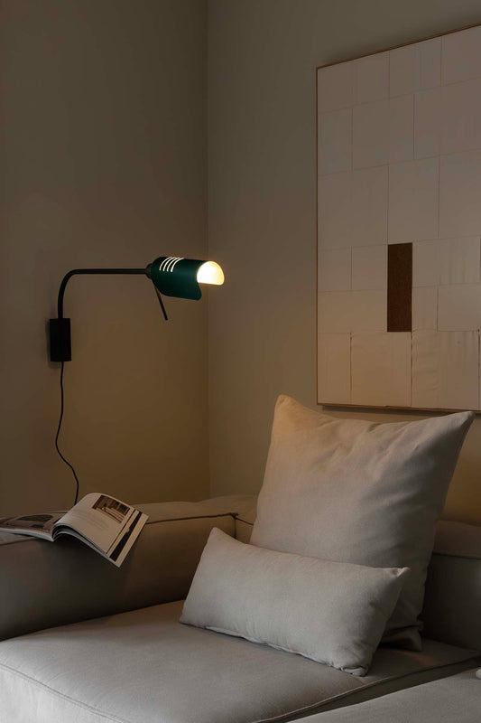 Wall light MARTINICA XL ARM WALL SCONCE BLACK SHADE 1xE27