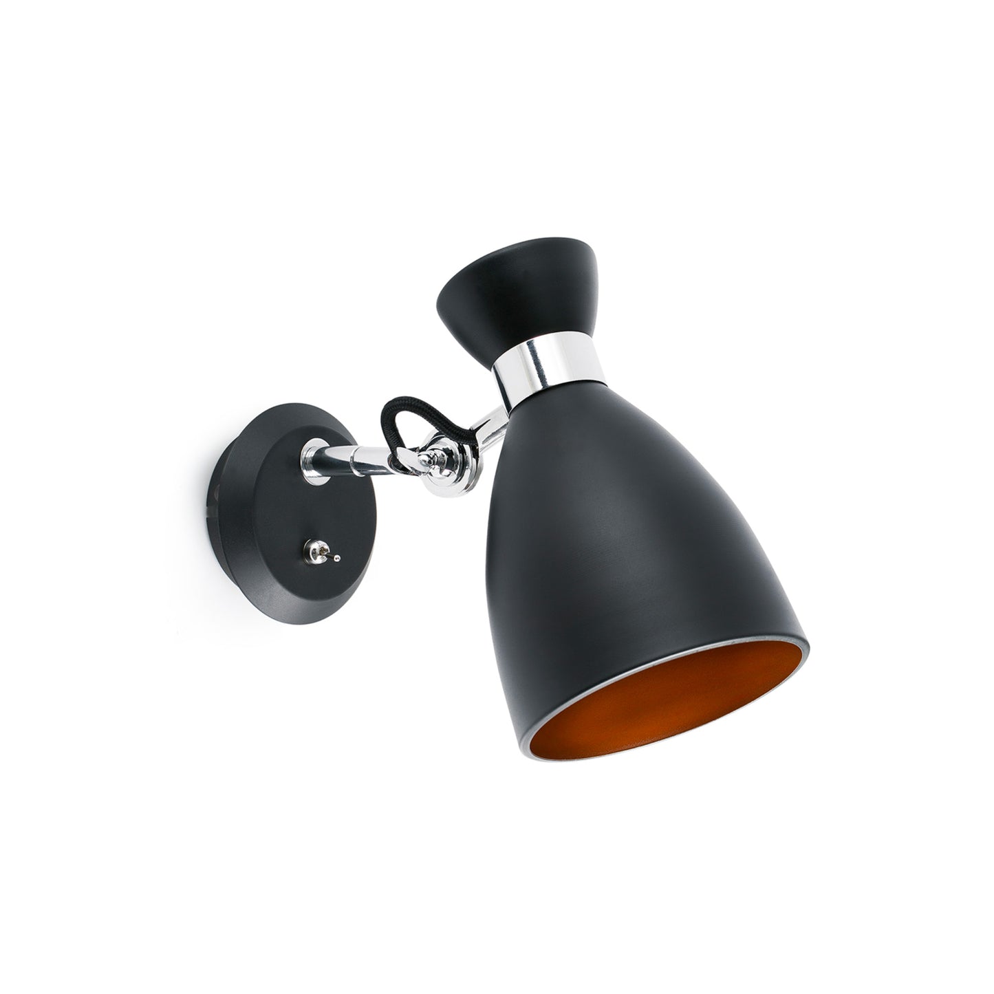 RETRO Black and copper wall lamp