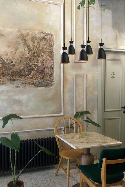 RETRO 5L Black and copper pendant lamp