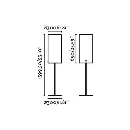NILA Black and off white floor lamp