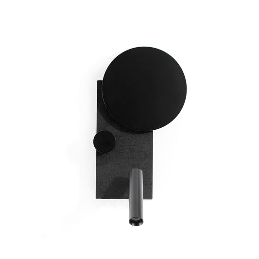 KLEE Left black wall lamp with reader