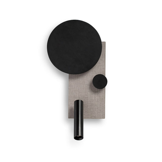 KLEE Right grey wall lamp with reader