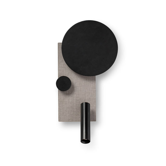 KLEE Left grey wall lamp with reader