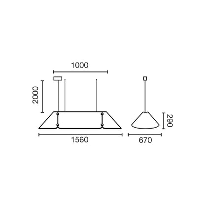 FONOVIA 1560 hall rippvalgusti 25W 3000K