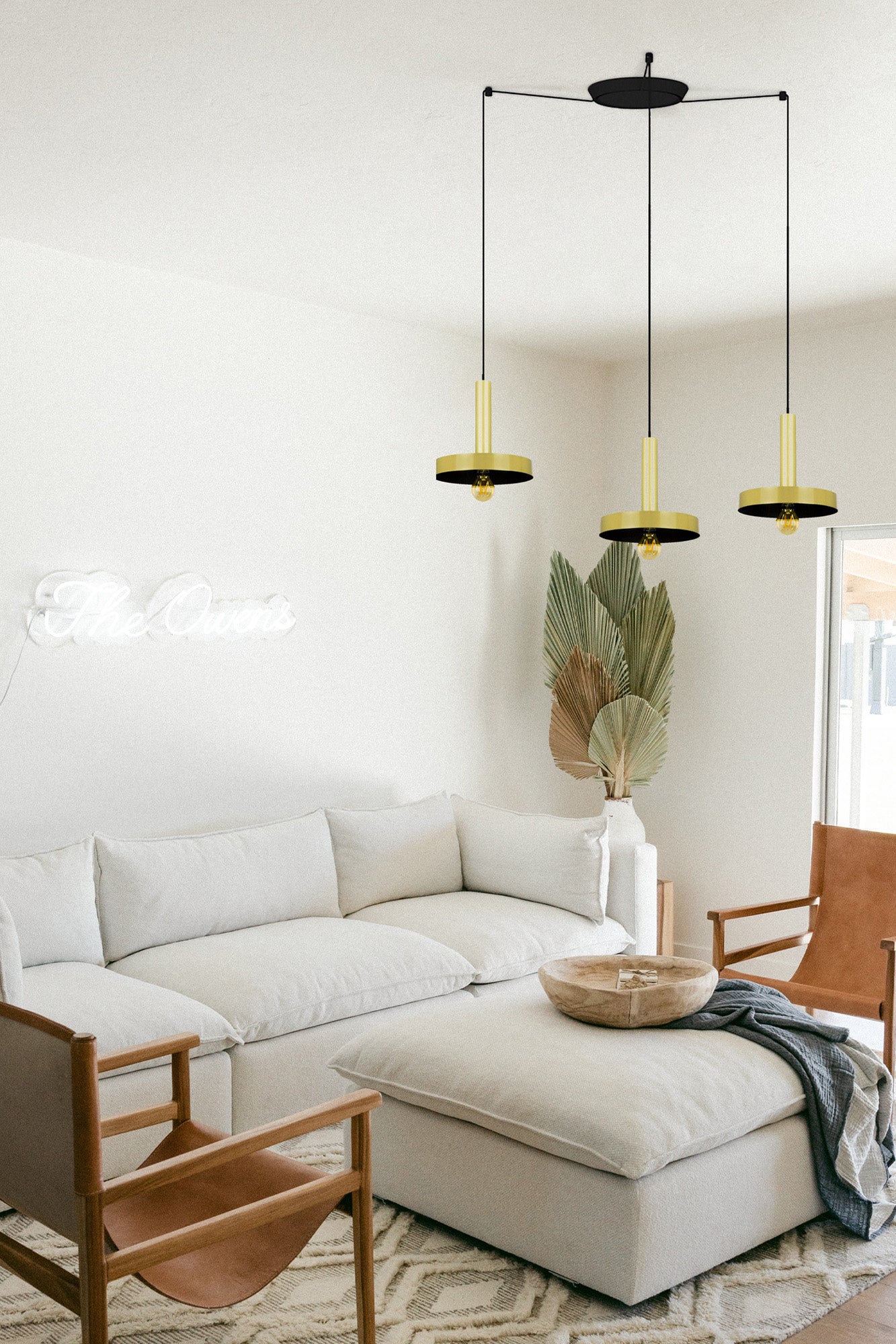 WHIZZ 3L Golden/black pendant lamp