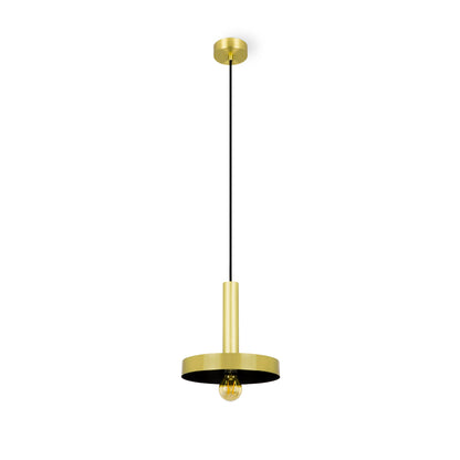 WHIZZ Satin gold and black pendant lamp