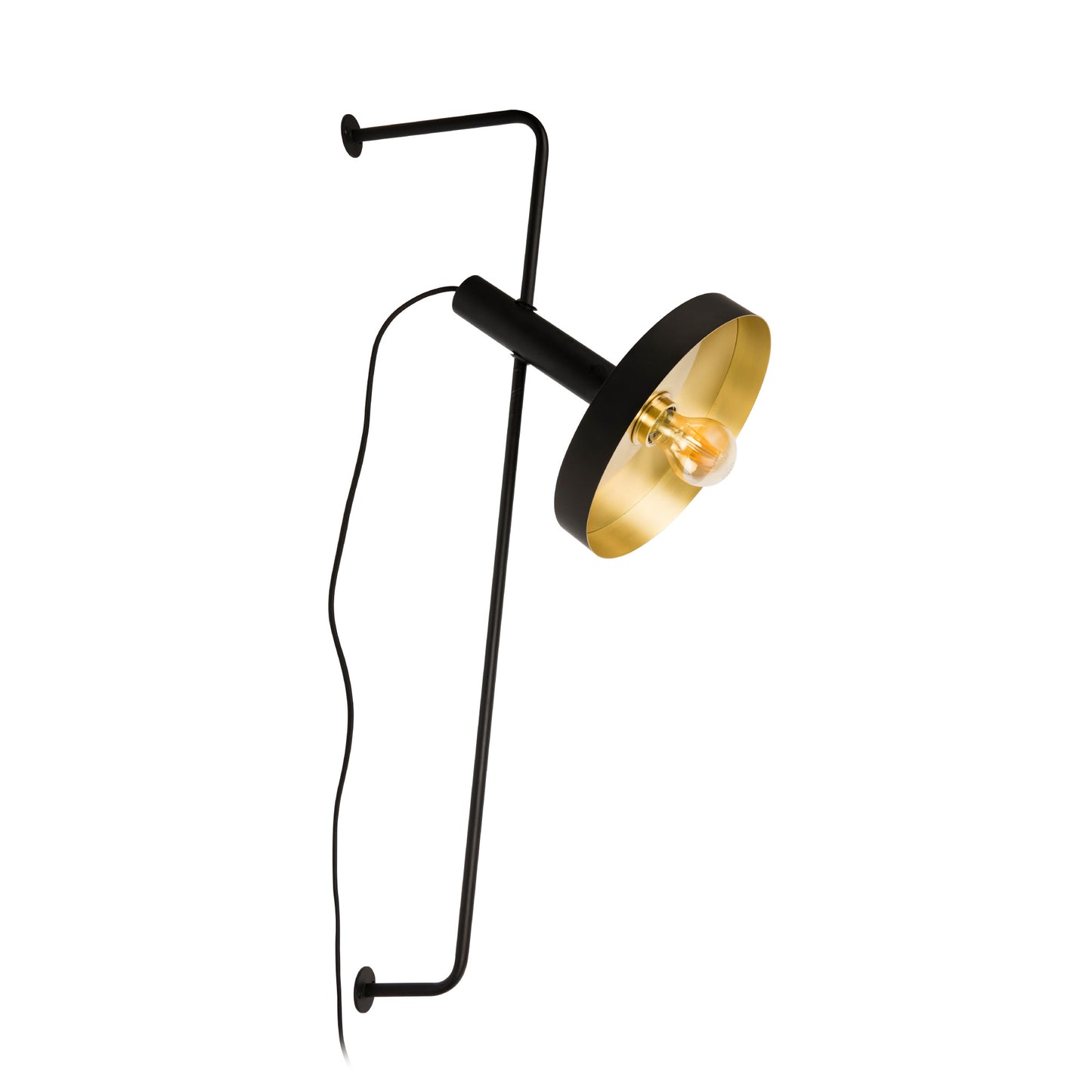 WHIZZ Black/golden wall lamp