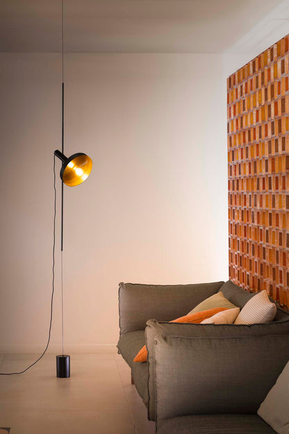 WHIZZ Black/golden pendant/floor lamp