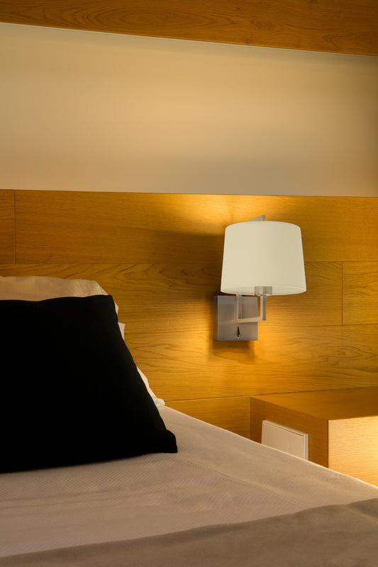 Wall light FRAME APPLIQUE NIQUEL MATE PANTALLA BEIGE Ø215