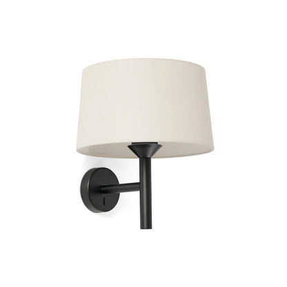 WINDSOR Black/Linen wall lamp