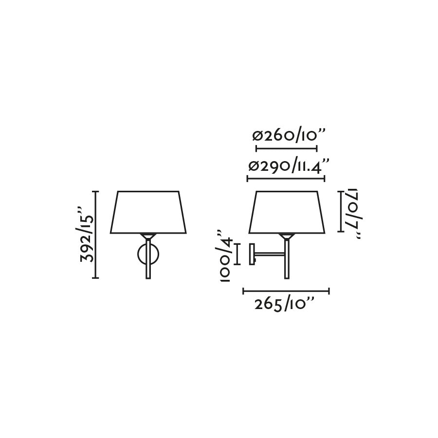 WINDSOR White/Linen wall lamp