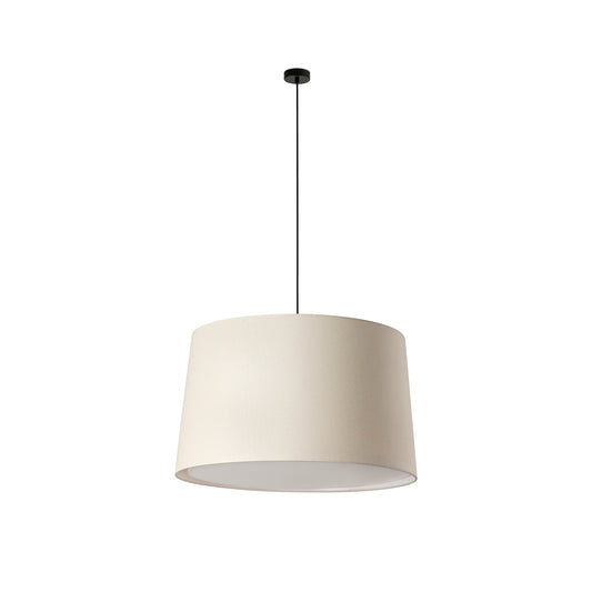 Pendant lamp WINDSOR SIMPLE BLACK PENDANT LINEN SHADE 3xE27