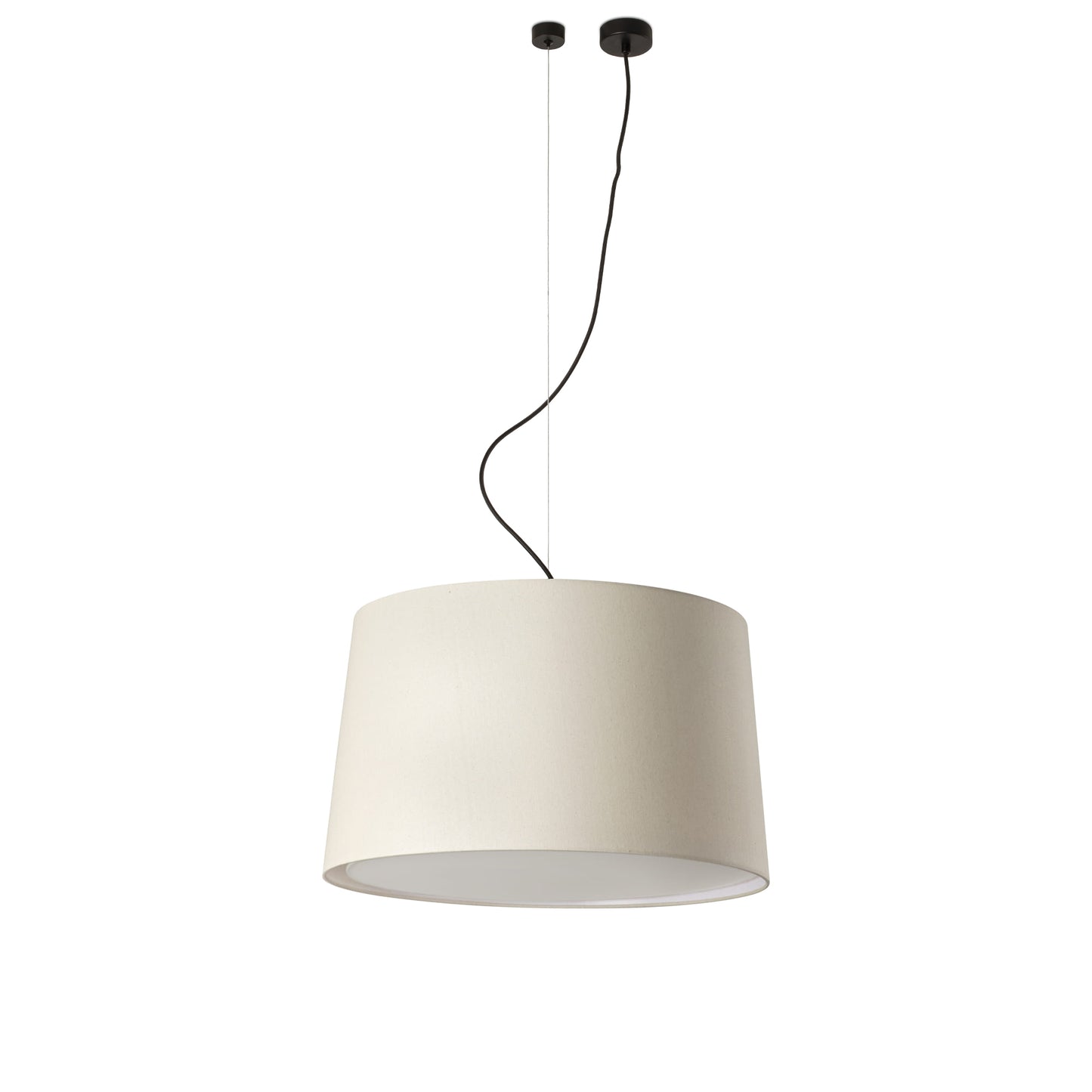 WINDSOR Black/Linen offset pendant lamp