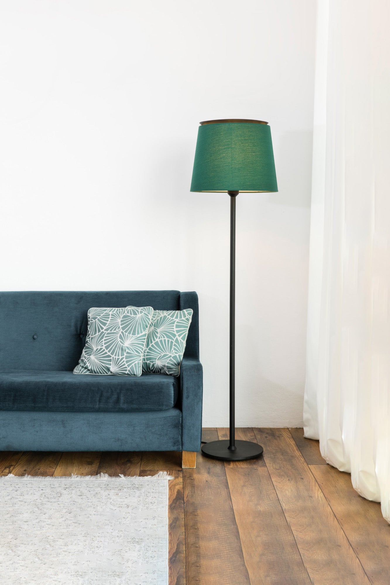 SAVOY Black/green floor lamp