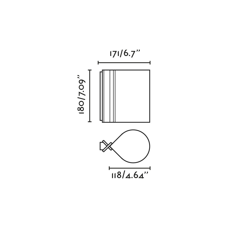 CATA 180 Walnut wall light