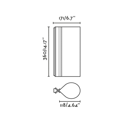 CATA 360 Walnut wall light