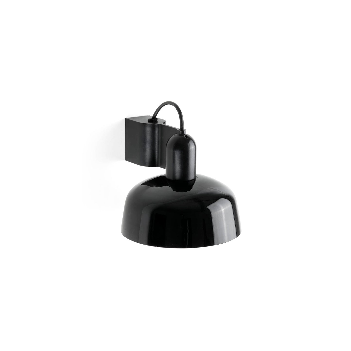 TATAWIN Black glass wall lamp