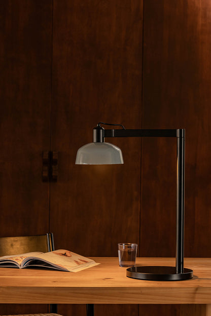 TATAWIN grayish blue metal table lamp
