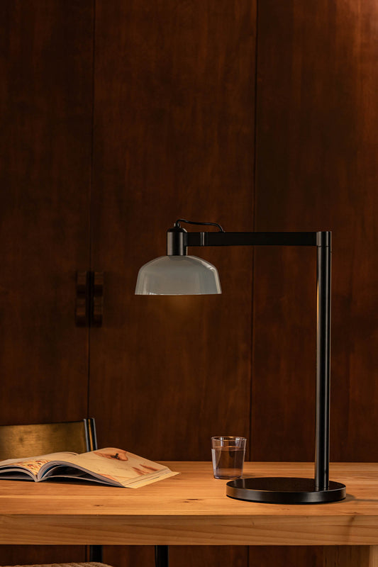 TATAWIN grayish blue metal table lamp