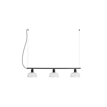 TATAWIN LINEAL S White glass lineal pendant lamp