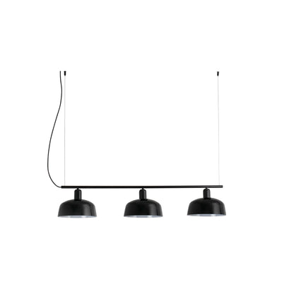 TATAWIN M Black glass lineal pendant lamp