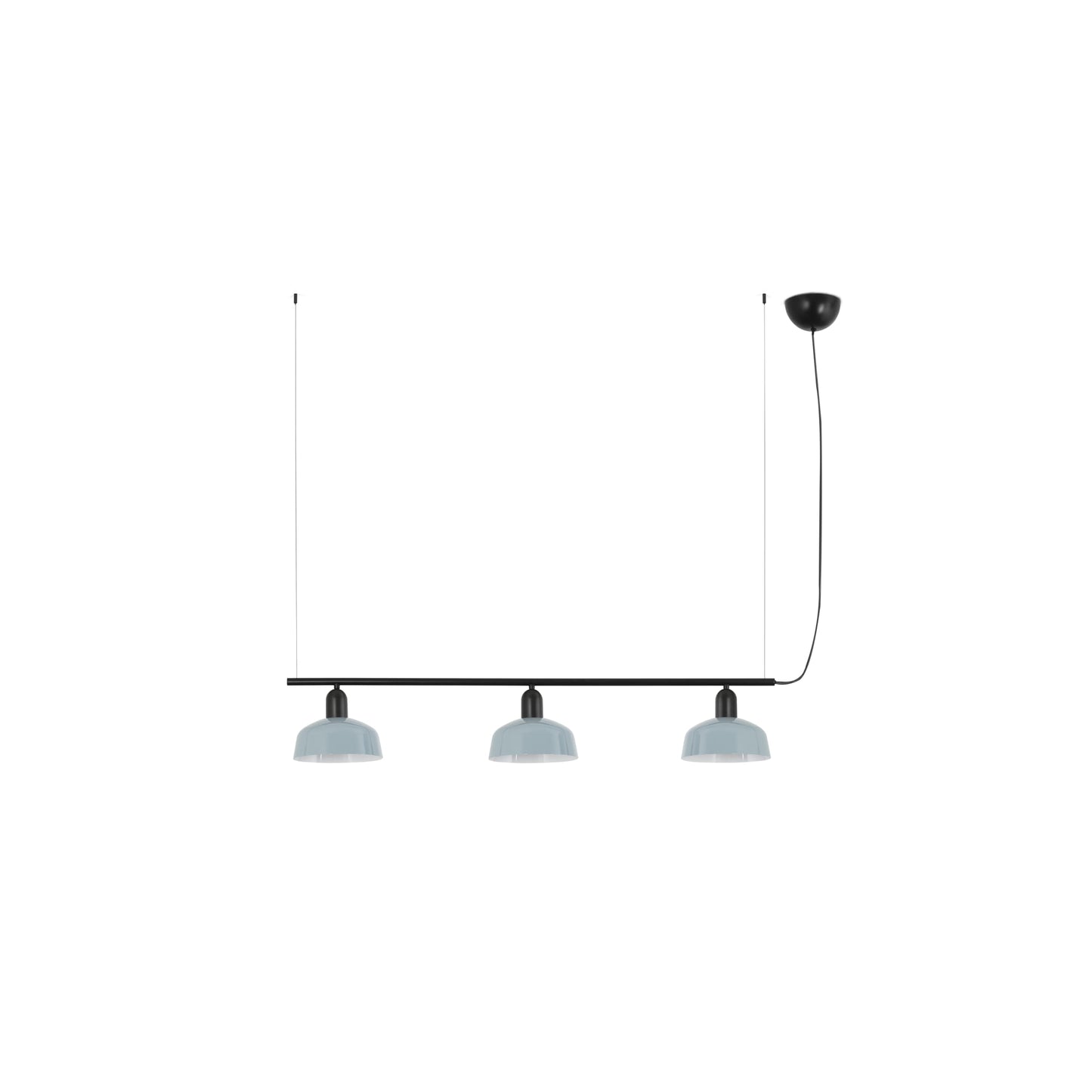 TATAWIN S metal 3L bluish gray pendant lamp