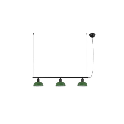 TATAWIN S metal 3L Green pendant lamp