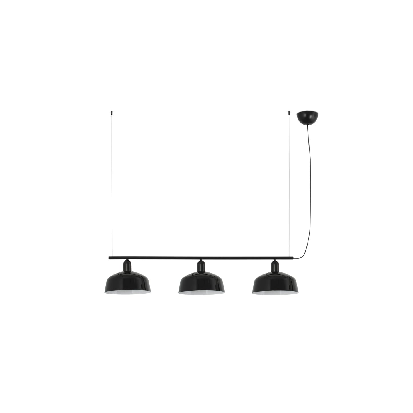 TATAWIN M metal 3L Black pendant lamp