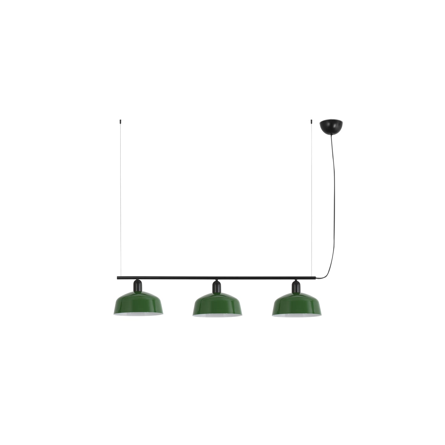TATAWIN M metal 3L Green pendant lamp