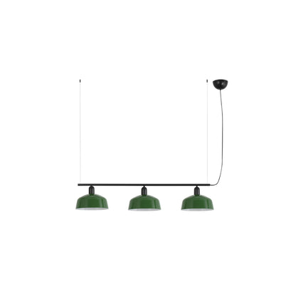 TATAWIN M metal 3L Green pendant lamp