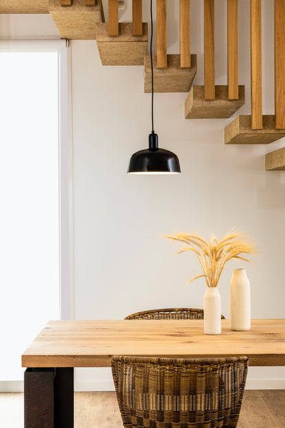 TATAWIN M Black glass pendant lamp