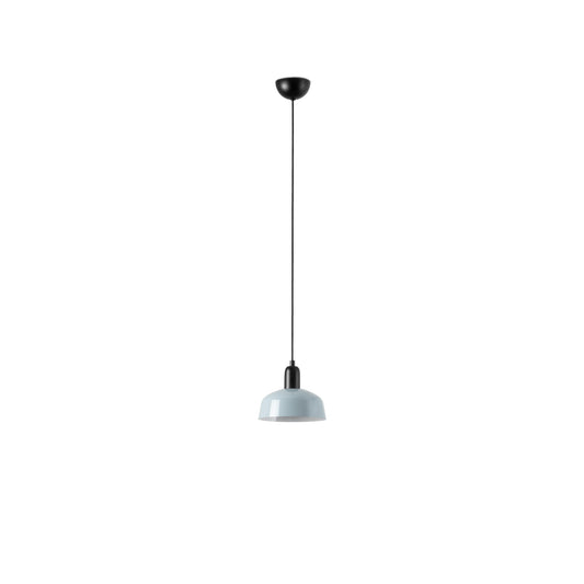 Lámpara colgante de metal gris azulado TATAWIN S 1L