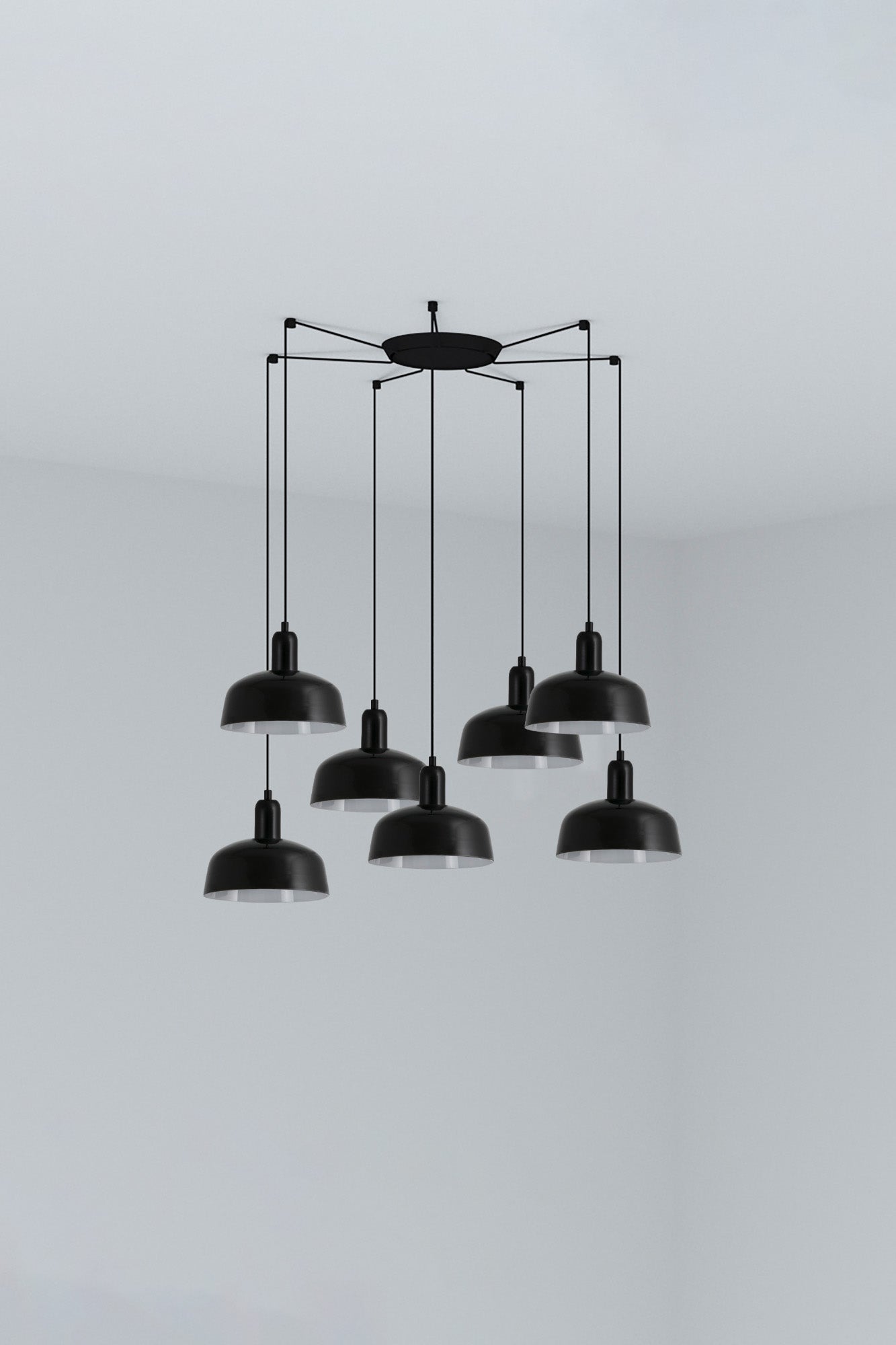 TATAWIN COLGANTE PANTALLA S  NEGRA 1xE27 7L