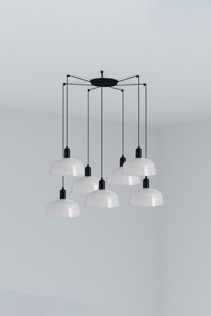 TATAWIN COLGANTE PANTALLA M  BLANCA 1xE27 7L