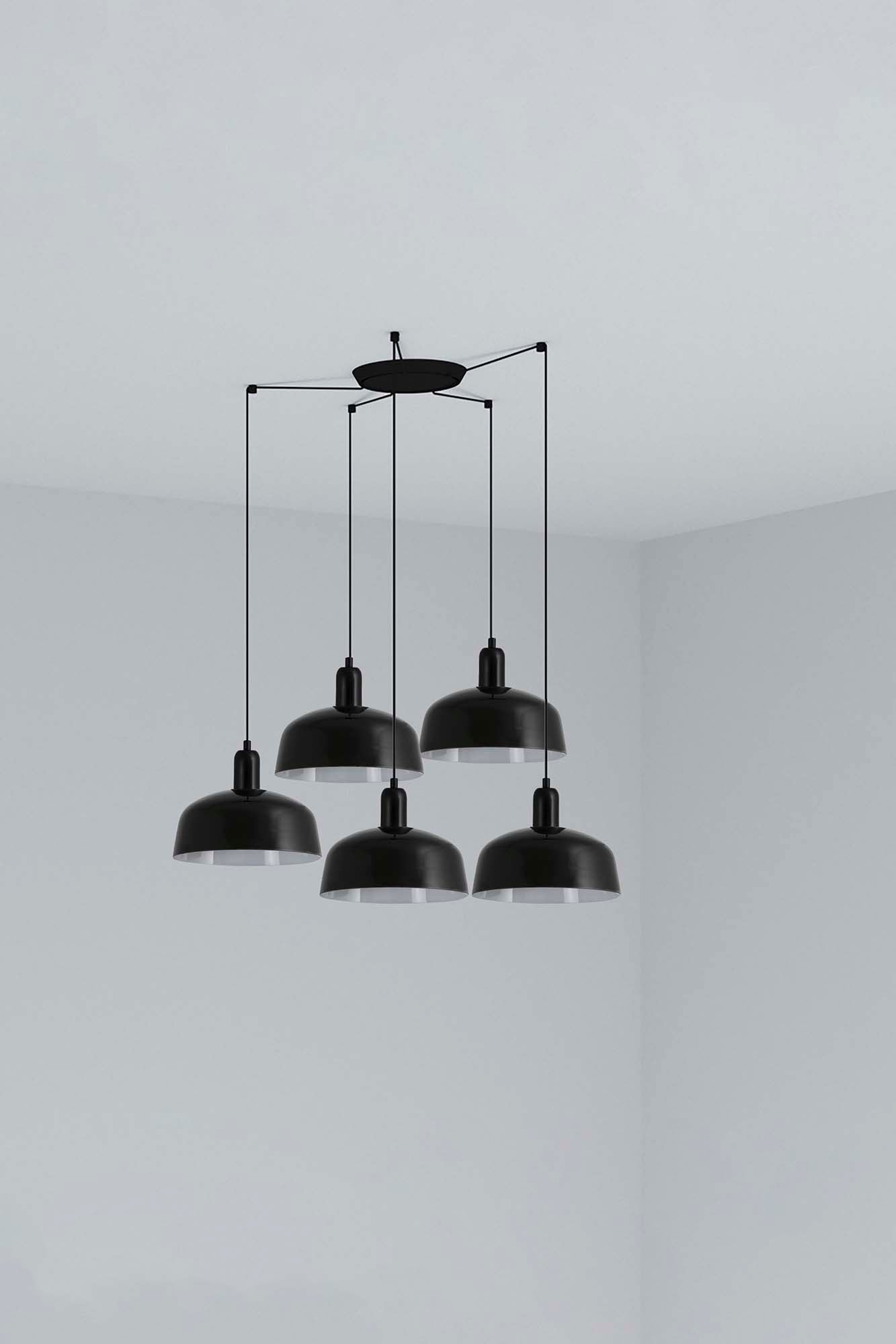 TATAWIN COLGANTE PANTALLA M  NEGRA 1xE27 5L