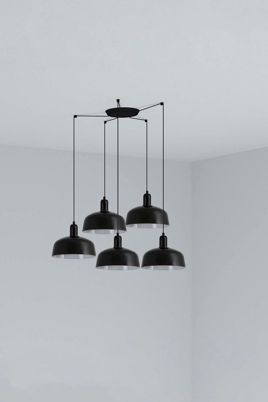 Pendant lamp TATAWIN PENDANT LAMPSHADE M BLACK 1xE27 5L
