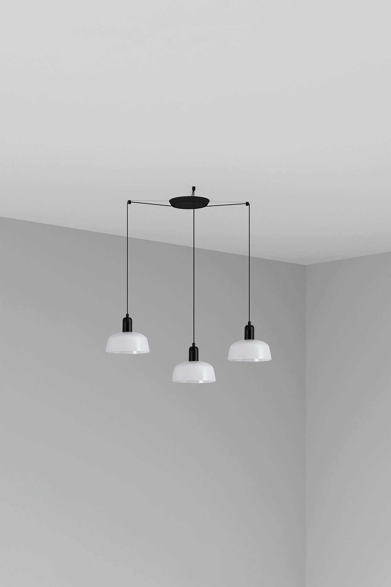 TATAWIN S metal 3L White pendant lamp