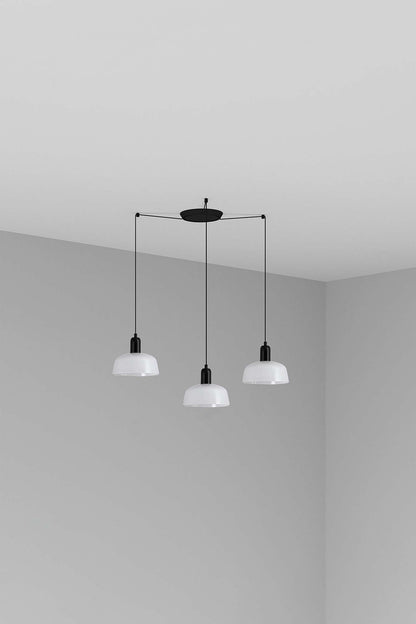 TATAWIN S metal 3L White pendant lamp