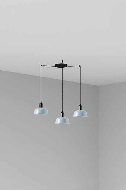 TATAWIN S 3L grayish blue metal pendant lamp