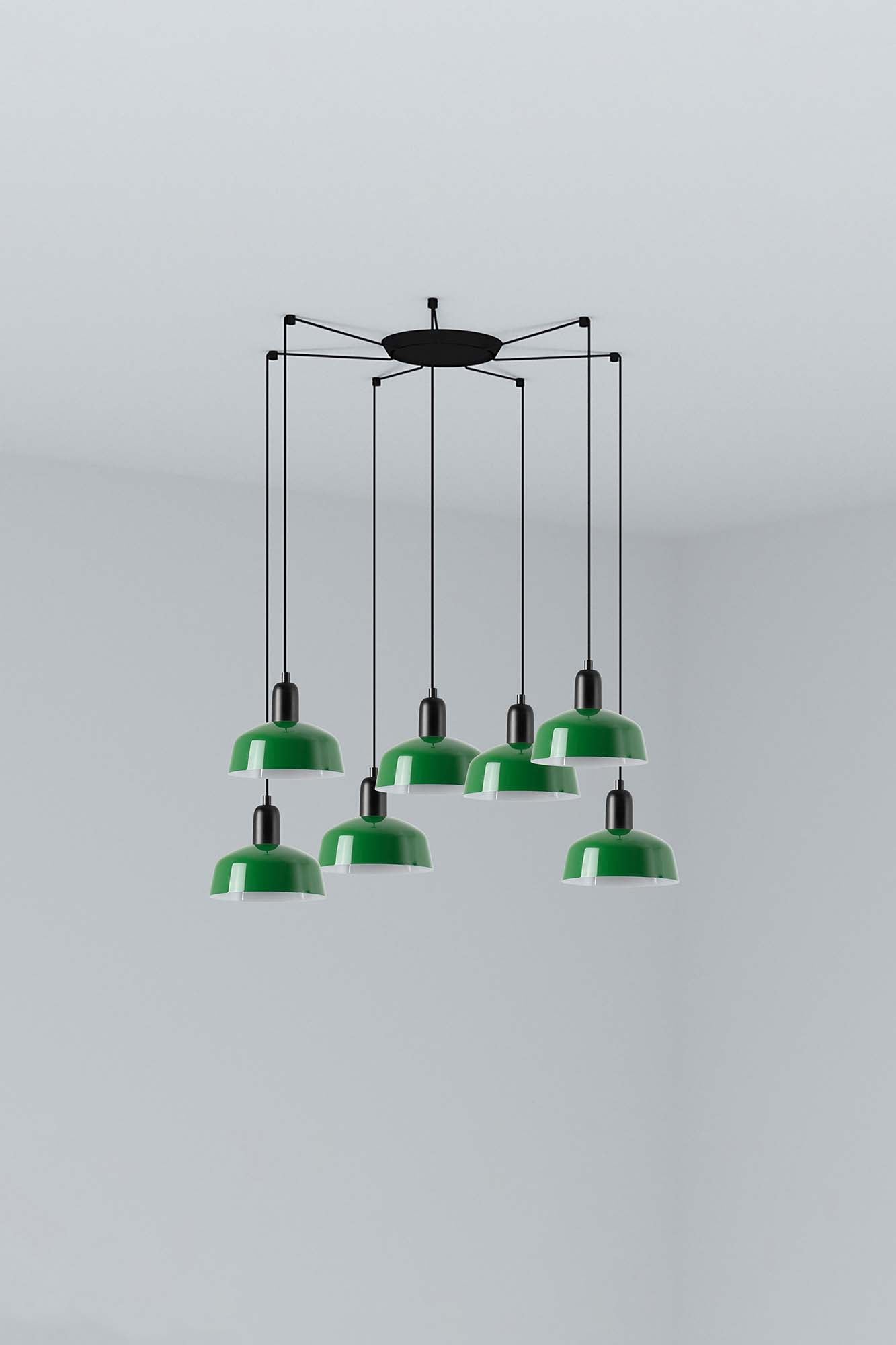 TATAWIN COLGANTE PANTALLA METAL S VERDE 7xE27