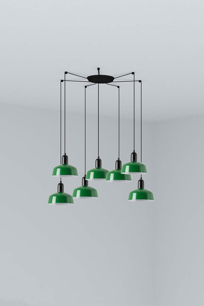 TATAWIN COLGANTE PANTALLA METAL S VERDE 7xE27