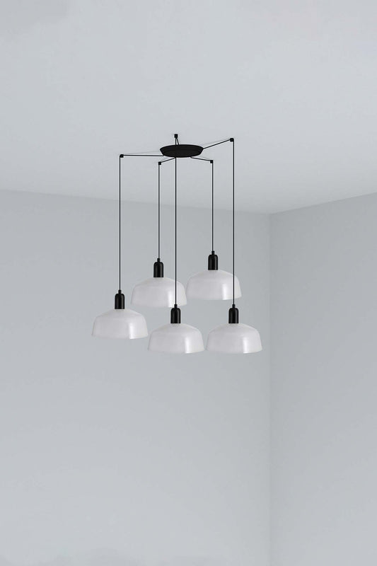 Pendant lamp TATAWIN PENDANT METAL LAMP M WHITE 5xE27