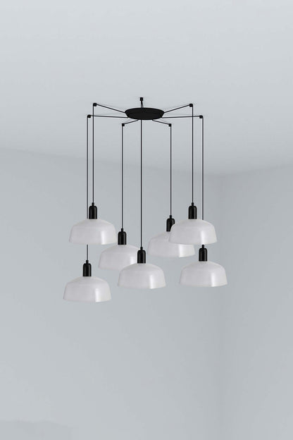 TATAWIN COLGANTE PANTALLA METAL M BLANCA 7xE27