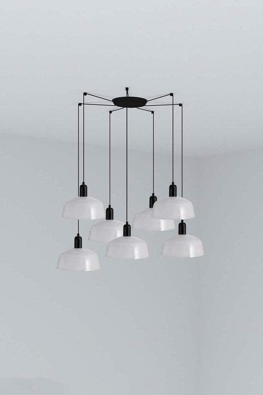 Pendant lamp TATAWIN PENDANT METAL LAMP M WHITE 7xE27
