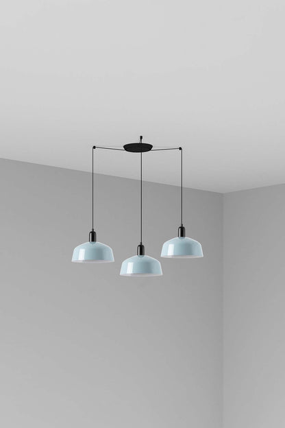 TATAWIN M 3L grayish blue metal pendant lamp
